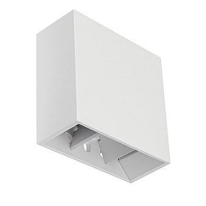 Arandela LED Retangular 2 Fachos 4W Bivolt Branco Regulável Branco Quente 3000K - Gaya