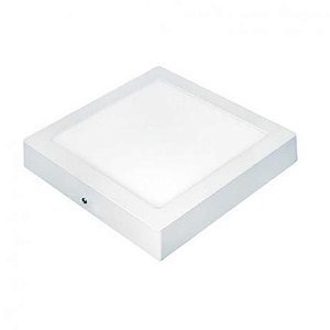 Plafon Led de Sobrepor 12w Quadrado 17x17 Branco Quente 3000K - Vluz