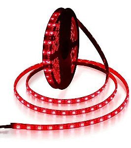 Fita Led 5M 12V Com Silicone Vermelho