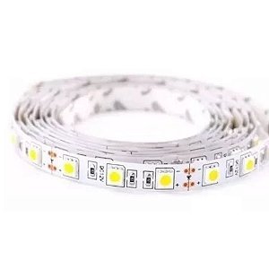 Fita LED 3528 5M 12V S/ Silicone 12W/M IP20 120 LED/M lm/M Branco Quente 3000K