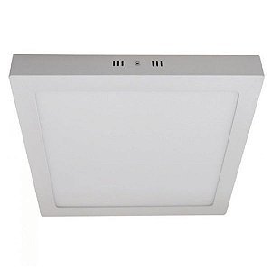 Plafon Led de Sobrepor 18w Quadrado 22x22 Branco Quente 3000K - Vluz